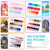 Beetles Gel Nail Polish Set - Chroma Dreams 100 Colors Rainbow Gel Polish Collection with 5 Pcs Base & Top Coat, Pink Blue Orange Purple Bright Pastel Shades, Soak Off UV LED Nail Art Kit for Women