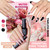 Beetles Gel Nail Polish Set - Chroma Dreams 100 Colors Rainbow Gel Polish Collection with 5 Pcs Base & Top Coat, Pink Blue Orange Purple Bright Pastel Shades, Soak Off UV LED Nail Art Kit for Women