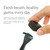 Slate Flosser Mini - Reusable Floss Pick with Gum Brush & Tongue Scraper, Dentist-Invented, PFAS/PTFE-Free, Travel-Ready | Black Mini Flosser 2-Pack