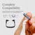 Slate Flosser Mini - Reusable Floss Pick with Gum Brush & Tongue Scraper, Dentist-Invented, PFAS/PTFE-Free, Travel-Ready | Black Mini Flosser 2-Pack