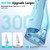 Leominor Water Dental Flosser Pick for Teeth, 300ML Portable Oral Irrigator Upgraded Tank Removable,IPX7 Waterproof, Rechargeable Travel Teeth Cleaner, Professional Electric Flossing Machine