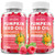 GrnLife 2 Pack Pumpkin Seed Oil Gummies with Saw Palmetto, Organic Pumpkin Seed Oil Supplement, High Pure Extract for Women Men, Raspberry Flavor, 120 Count