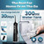 Water Flosser for Teeth Cordless, Portable Oral Irrigator for Braces & Sensitive Gums, 300ML Dental Flosser with DIY Pressure, 4 Modes & 5 Jet Tips, 30-Day Battery, IPX7 Waterproof for Travel Family