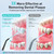 COSLUS 2 Pack Cordless Water Flosser with Elegant Packaging for Teeth, Braces, Gums Care - Easy to Use, Rechargeable, Waterproof, Portable for Travel, BPA-Free, Black & Pink, C20(F5020E)