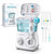 Bostontech Aquapik 100 Countertop Water Flosser for Teeth, 600 ml Corded Oral Irrigator with 10 Pressure Levels, 8 Nozzles Including Nasal Tip, 360° Tip, for Braces, Implants, Gums, White