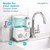 Bostontech Aquapik 100 Countertop Water Flosser for Teeth, 600 ml Corded Oral Irrigator with 10 Pressure Levels, 8 Nozzles Including Nasal Tip, 360° Tip, for Braces, Implants, Gums, White