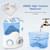 TUREWELL FC162 Water Dental Flosser for Teeth/Braces,10 Pressure Levels, 8 Water Jet Tips for Family, 600ML Electric Water Dental Oral Irrigator for Teeth-Clean (White)