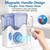 H2ofloss Dental Water Flosser for Teeth Cleaning With 12 Multifunctional Tips & 800ml Capacity, Professional Countertop Oral Irrigator Quiet Design(HF-9 whisper)