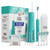 GuruNanda Lion & Lamb Kit 2.0, Electric Toothbrush with Water Flosser Combo, 4 Jet Tips, 4 Brush Heads, & IPX7 Waterproof Design for Complete Oral Care, Teal