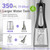 GOLDANT 2026 New 350ML Water Flosser with Drainage & Storage Stand, Keeps Dry & Clean, 5 Modes, 360°Nozzle, Cordless Rechargeable, IPX7 Waterproof, Portable for Home & Travel (Black)