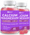 Sugar Free Calcium Gummies w/Vitamin D3 K2, Calcium Magnesium Zinc Gummies for Bone, Muscle & Immune, Algae CA Magnesium 2:1 Ratio Calcium Supplement for Women & Men - Vegan