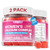 2 Pack Calcium Gummies for Women, Calcium Citrate 1200mg with Vitamin D3 K2, Collagen & Biotin, B0ne, Teeth, Immune & Hormone Support, Sugar Free, Non-GMO, Gluten-Free, Strawberry Flavor, 180 Count