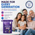 DLNIA Melatonin-Free Kids Magnesium Glycinate Gummies for Focus & Bedtime Relaxation – 17-in-1 Multivitamin Formula Ages 4+ – Calm Magnesium Gummies for Kids Wellness – Vegan, Sugar-Free, 90 Count