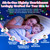 Kids 4+ Melatonin Free Sleep Aid Gummies + Magnesium Glycinate + Saffron + Calcium, D3+K2, Inositol-Kids Sleep Gummies Nighttime Multivitamin Support Calm Mood, Brain, Bone & Immune, Sugar Free, 2Pack