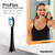 AquaSonic Genuine Proflex Replacement Brush Heads | ADA Accepted | for Whiter Teeth & Gum Care | Compatible with Many AquaSonic Toothbrush Handles (8 Pack Black)