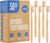 VIVAGO Bamboo Toothbrushes Medium Bristles 50 Pack - BPA Free Medium Bristles Toothbrushes for Adults - Eco-Friendly, Natural Wooden Toothbrush