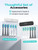 COSLUS C40 Sonic Electric Toothbrush for Adults: 47000 VPM for Deep Cleaning & Whitening with Travel Case - 5 Modes for Sensitive Teeth & Braces, Wireless Charging, 6 Brush Heads, Black & Green (2PCS)