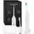 Brushmo E-Series Electric Sonic Toothbrush - Rechargeable Screw-On Electronic Tooth Brush for Adults with 3 Modes, Travel Case & Timer IPX7 Waterproof, 30 Days Lasting & Wireless Charging Base, White