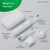 Brushmo E-Series Electric Sonic Toothbrush - Rechargeable Screw-On Electronic Tooth Brush for Adults with 3 Modes, Travel Case & Timer IPX7 Waterproof, 30 Days Lasting & Wireless Charging Base, White