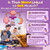 Happy Saffron Gummies for Kids Teen, Organic Saffron + Magnesium Glycinate Supplement with Probiotics, L-Theanine, Chamomile, D3, B6, B12 for Children's Focus & Mood, Calm, Sleep, Sugar Free, 120 Cts