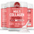 Purely Optimal Collagen Peptides Powder - 5 Types Hydrolyzed Collagen Peptides with Biotin, B12, & Hyaluronic Acid for Hair, Skin, Nails, Bones & Joints - Unflavored, Easy Mixing, 16oz, 42 Servings