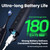Marlincare Electric Toothbrush for Adults, Rechargeable Sonic Toothbrush with 180 Days Battery Life, 5 Modes, 48000VPM Motor, Smart Timer, IPX8 Waterproof, 4 Brush Heads and Travel Case, Black