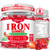 180 Count | Iron Supplement for Women,Men & Kids, Iron Gummies for Iron Deficiency & Anemia with Vitamin C B6 B12,Folate-Iron Supplement Support Bl♡♡d Oxygen & Energy Boost, Vegan,Non-GMO &Gluten Free