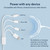 Auraglow Plug-in LED Teeth Whitening Kit – Wired Light Device – 35% Carbamide Peroxide Gel – 12 Treatments – at-Home Tooth Whitening System – Enamel-Safe at-Home Whitening for Coffee & Tea Stains