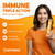 nutrazul Immune Triple Action Effervescent Tablets with Vitamin C 1000mg, Vitamin D, Zinc, Support Daily Routine, Gluten-Free, Sugar-Free, Lactose-Free, Orange Flavor, 20 Tablets (Pack of 5x20)