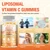 2 Pack 2000mg Liposomal Vitamin C Gummies for Adults & Kids Immune Support, Antioxidant & Collagen Booster Complex with Rose HIPS, 5000IU D3 ,Elderberry, Echinacea, Iron & Zinc, Orange Flavor, 120 Cts
