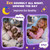 (2Pack) Sugar Free Magnesium Glycinate Gummies for Kids & Adults - Zzz Support, Relaxation & Cognition Support, 200/400mg Magnesium Gummies with L-Theanine, GABA, Calcium, B6, D3, C & K2, Grape Flavor