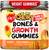 OH MY CHEWY Height Growth Vitamin Gummies for Kids & Teens - Growing Up and Bones Support for Supplement with Calcium, Zinc, Vitamin D3, K2, Spirulina and Astragalus – Peach & Mango 60 CT