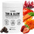 Triple Action Tanning Gummies - Full Spectrum Formula with Astaxanthin, Beta Carotene, Lycopene, Lutein & Zeaxanthin for Skin Radiance, Vitality, Hydration and Defence - Sugar Free (60 Count)