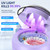 Ultrasonic Retainer Cleaner Machine, 45kHz Ultrasonic Denture Cleaner with 200ML Capacity & 4 Modes for Dental Cleaning Pod, Aligners, Mouthguards, Retainers, Jewelry, Purple
