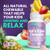 Vital Rise Kids Magnesium Chewables - Sugar-Free & Melatonin-Free Calm Support with Magnesium, L-Theanine & PharmaGABA for Focus, Stress Relief & Emotional Balance, Mixed Fruit, 60 Count