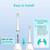 Replacement Brush Heads for Waterpick Sonic Fusion 2.0 Flossing Toothbrush with Cover, Compact, 5 Count White, Soft Bristles, Compact Size