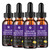 (4 Pack) Calcium Magnesium Zinc Liquid Drops for Women and Men - Bone & Teeth, Immune Support, Liquid Calcium Supplement with Magnesium Glycinate, Vitamin C D3 K2 B6, Lemon Flavor | Sugar Free