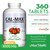 Calcium 1000 mg with Vitamin D3 (400 IU) and Magnesium (750 mg) - Dietary Supplement for Bone, Teeth, Joint Support - for Men and Women - 360 Tablets