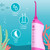 AquaSonic Kids' Water Flosser for Ages 6+ | Standard Nozzle, Orthodontic Nozzle & Waterproof Stickers | 4 Flossing Modes | Aquarium Adventures Theme (Pink)