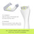 Slate Flosser Refills - Reusable Woven Floss, PFAS-Free, Non-Toxic Dental Floss | Fits Slate Electric Flosser w/Tongue Scraper & Gum Sweeps | 24-Pk White Smooth Floss Heads