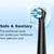 12 Pcs IO Brush Head Compatible with Oral B IO, Replacement Brush Heads Compatible with Oral B IO 2/3/4/5/6/7/8/9/10 Electric Toothbrushes (Black)