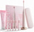Sonic Lux™ Pink Whitening Electric Toothbrush for Adults – Luxury Rechargeable Sonic Electric Toothbrush With Travel Case with GlowGuard Nano-Hydroxyapatite Whitening Toothpaste & 6 Brush Heads