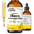 Wild & Organic Maca Root Ashwagandha Drops for Men and Women - Liquid Maca Ashwagandha Supplement for Overall Support - Peruvian Extract Tincture - Vegan, Sugar & Alcohol-Free - 4 fl oz