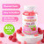 2 Pack Magnesium Malate Gummies, Magnesium 400 mg, Magnesium Mineral Supplements for Energy Production & Muscle Health, Gluten-Free, Sugar-Free, Raspberry Flavor, 120 Count