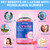 L-Lysine Gummies 1000mg, Sugar-Free Chewable Lysine with Monolaurin Supplement for Adults & Kids, Lips & Oral Health, Immune & Overall Health, Natural Peach Flavor, 120 Count