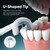 Maynovia Water Flosser Cordless for Teeth, Water Pick Oral Irrigator with U Shaped Nozzle, 40–150 PSI DIY Mode, 350ML Large Tank, Rechargeable Portable Dental Flosser for Braces & Adults (White)