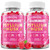 GrnLife 2 Pack Psyllium Gummies, 1500mg Psyllium Husk Supplement for Gut & Digestive Health, Regularity, Vegan, Sugar Free, Raspberry Flavor, 120 Count