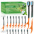 70Pack Disposable Toothbrushes with Toothpaste + Pick + Floss + Tongue Scraper 5-in-4 Mini Prepasted Travel Toothbrush for Hotel Camping Flight Car Single Use Portable Individually Wrapped | Mint