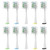 Replacement Toothbrush Heads for Waterpik Complete Care 5.0/9.0 (CC-01/WP-861), with Covers, 10 Count, White