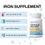 Puregen Labs Ferrous Sulfate 325 mg (65 mg Elemental Iron) High Potency Iron Supplement | No Artificial Color Additives - 600 Tablets
